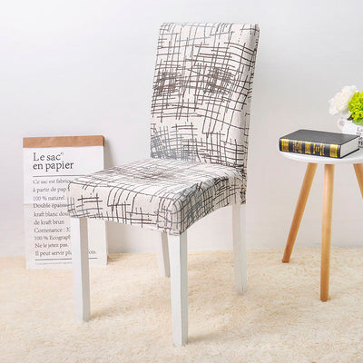 Fodera Per Sedia Moderna (Bianco-Grigio)