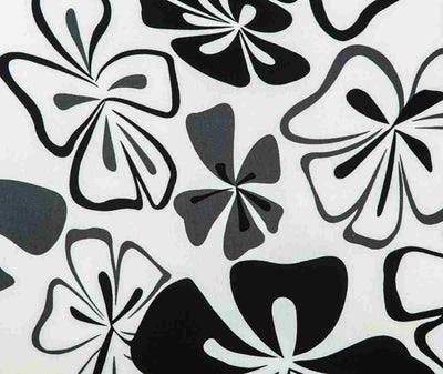 Fodera Per Sedia Floreale (Bianco-Nero)