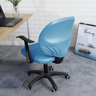 Fodera Per Sedia Da Ufficio In Pelle Celeste