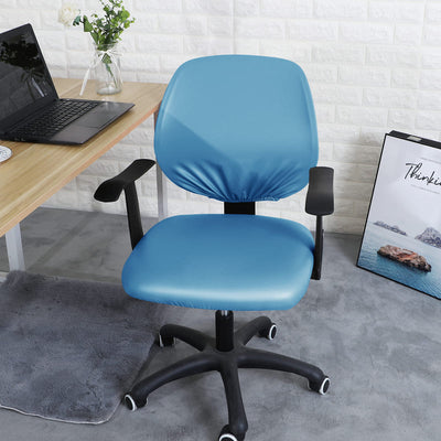 Fodera Per Sedia Da Ufficio In Pelle Celeste