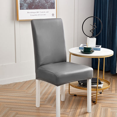 Fodera Per Sedia In Ecopelle Grigio Antracite