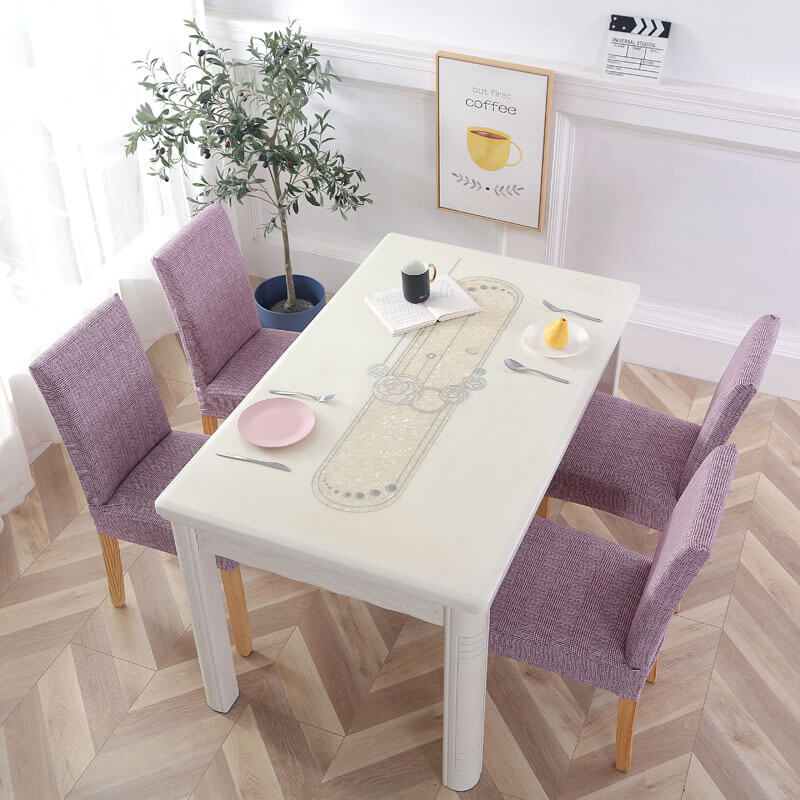 Fodera Per Sedia In Tessuto Viola