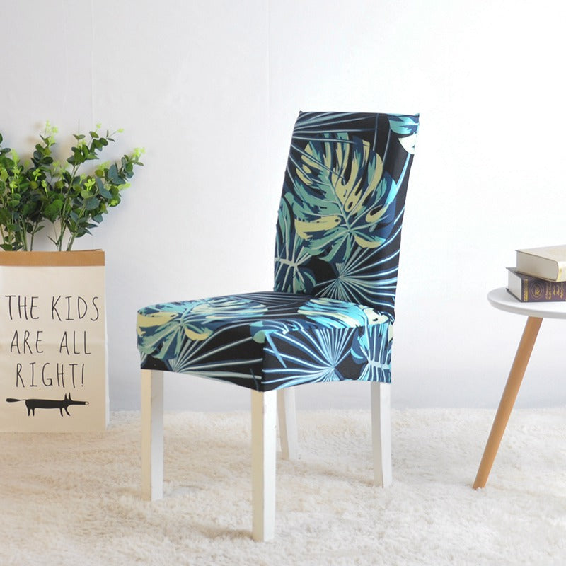 Fodera Per Sedia Floreale (Blu Navy)