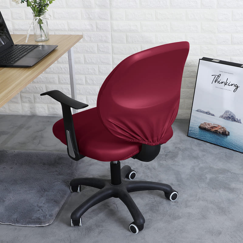 Fodera Per Sedia Da Ufficio In Pelle Bordeaux