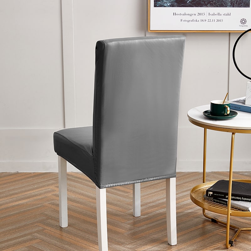 Fodera Per Sedia In Ecopelle Grigio Antracite