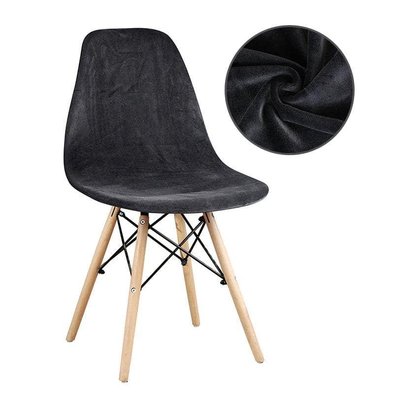 Fodera Per Sedia Scandinava In Velluto Grigio