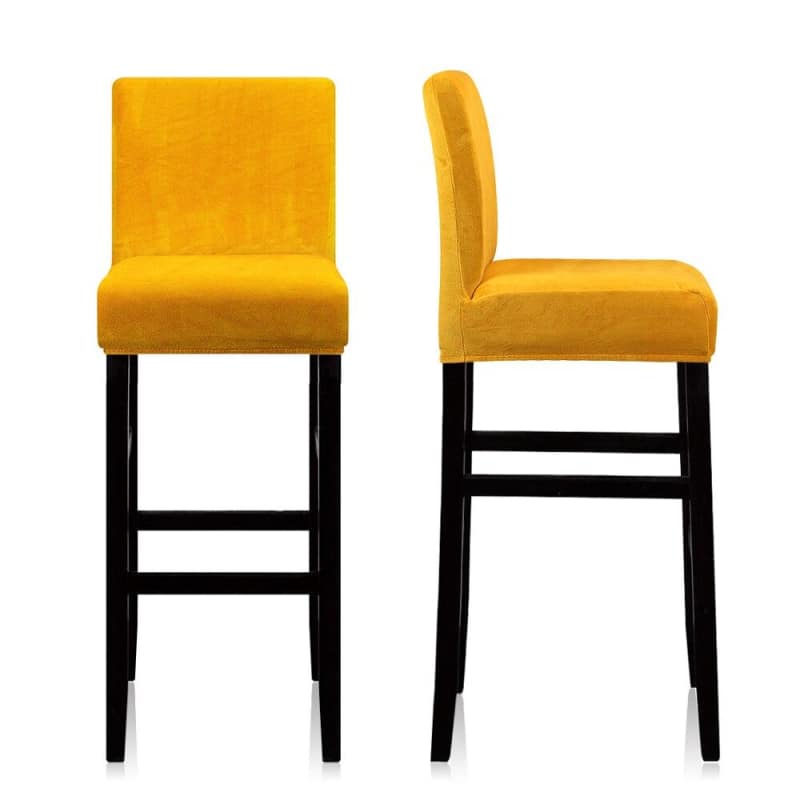 Fodera Per Sgabello Da Bar In Velluto Ocra