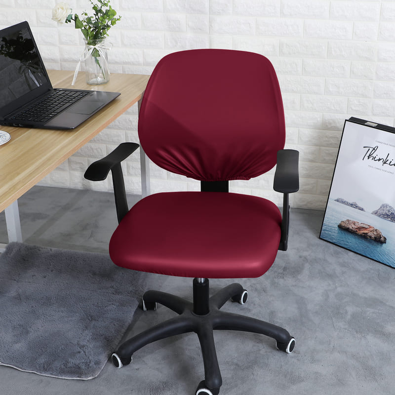 Fodera Per Sedia Da Ufficio In Pelle Bordeaux