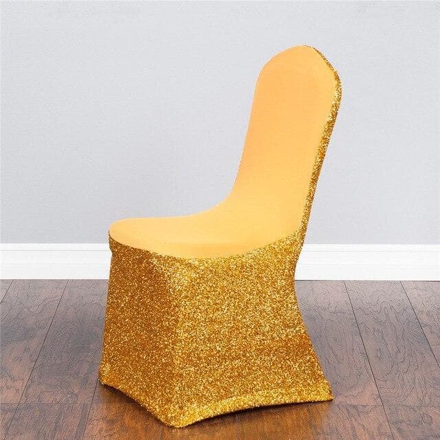 Fodera Per Sedia Da Matrimonio Con Glitter Oro