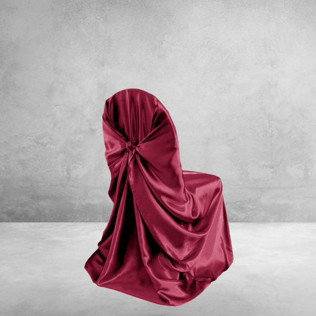 Coprisedia Da Sposa In Raso Bordeaux