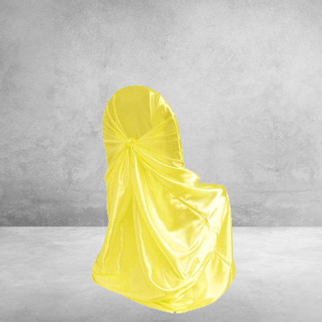 Fodera Per Sedia Da Matrimonio In Raso Giallo