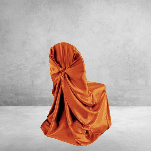 Fodera Per Sedia Da Matrimonio In Raso Corallo