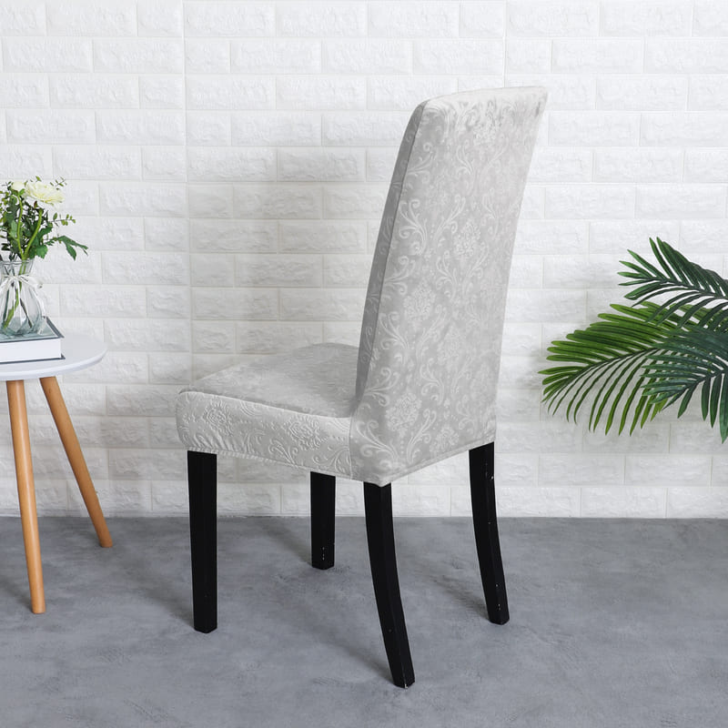 Fodera Per Sedia In Velluto Grigio Lily