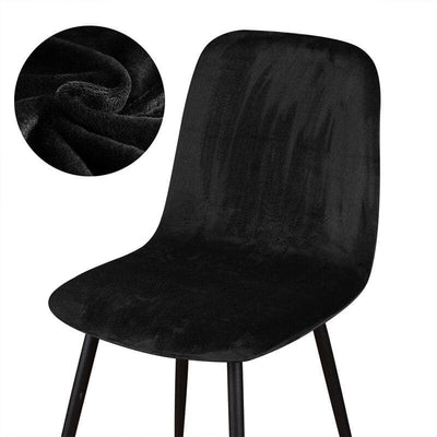 Fodera Per Sedia Scandinava In Velluto Nero