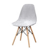 Fodera Per Sedia Scandinava In Velluto Argento