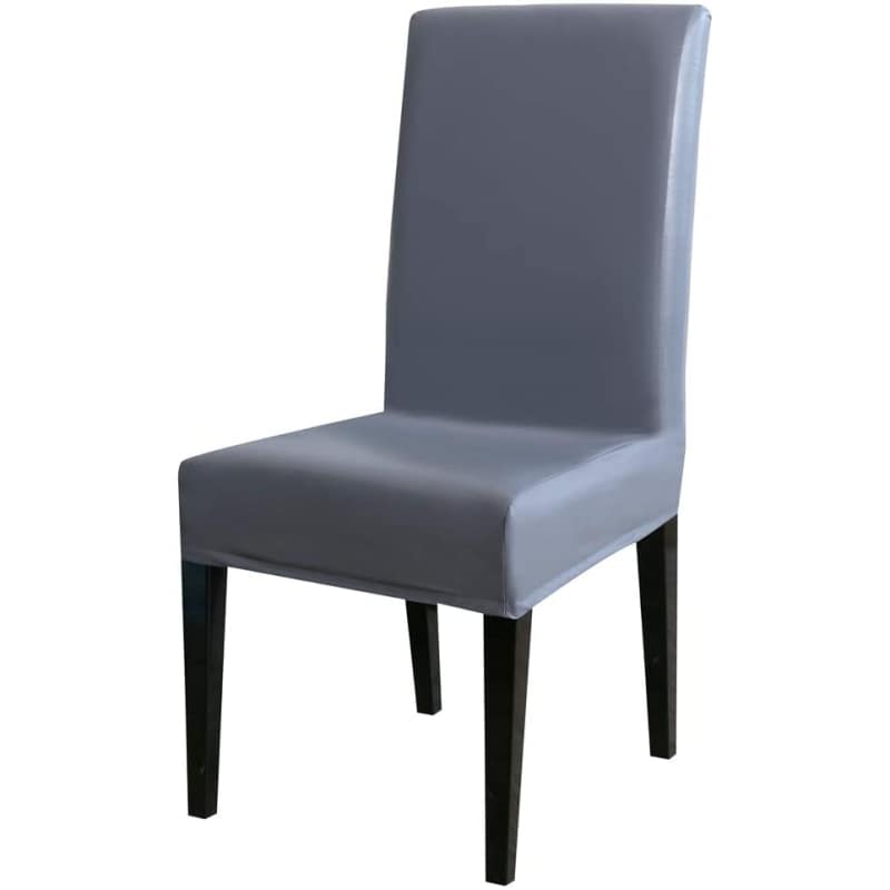Fodera Per Sedia In Similpelle Grigio Tinta Unita