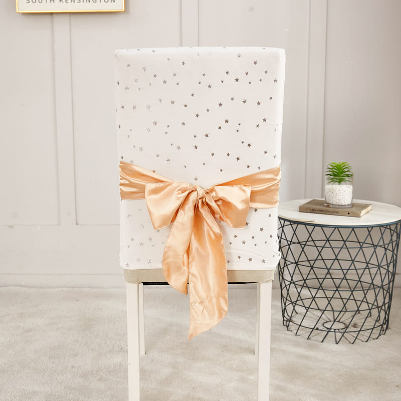 Fodera Per Sedia Natalizia In Velluto Bianco