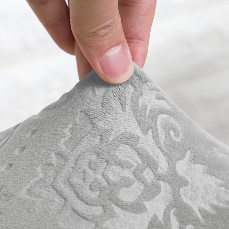 Fodera Per Sedia In Velluto Grigio Lily