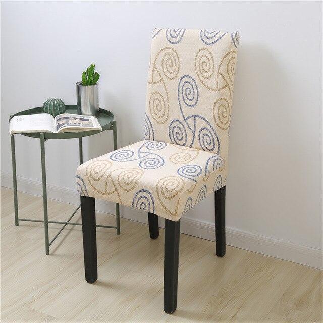 Fodera Per Sedia Beige Con Motivo Grigio