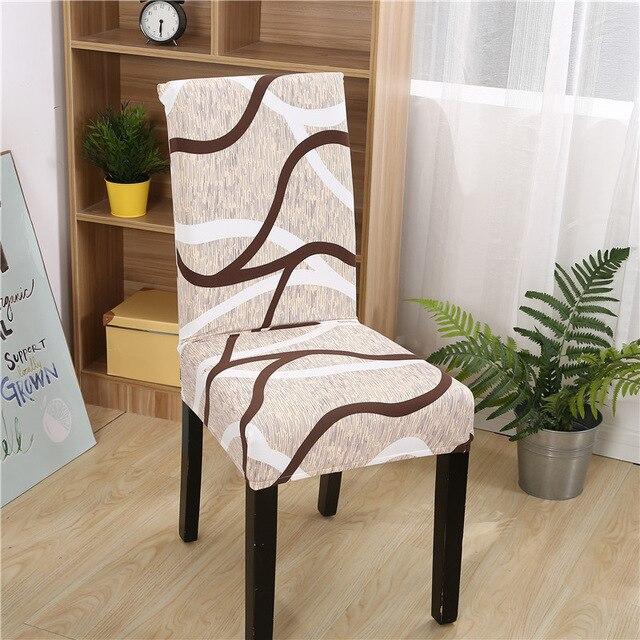 Fodera Per Sedia Beige Marrone E Bianca