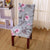 Coprisedia Grigio Con Fiori Rosa