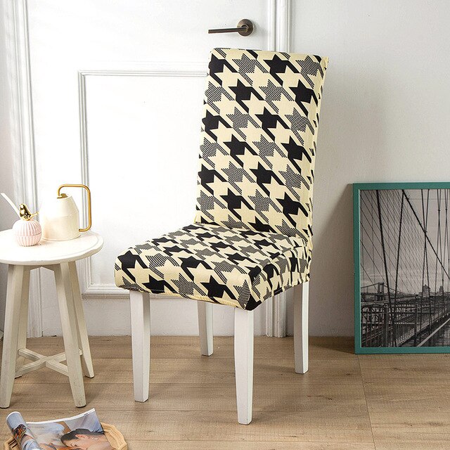 Coprisedia Beige Con Stelle Grigie E Nere