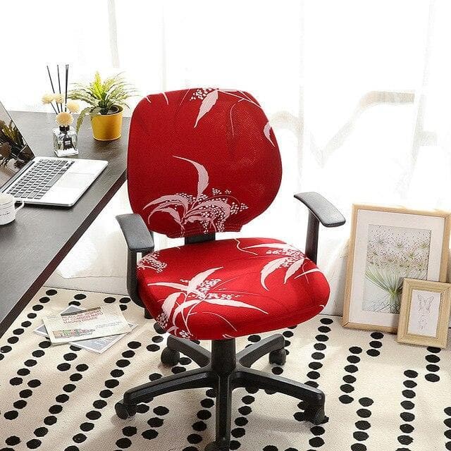 Fodera Per Sedia Da Ufficio Rossa Fantasia