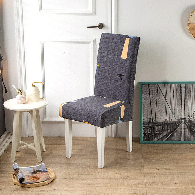 Coprisedia Grigio Con Motivo Arancione