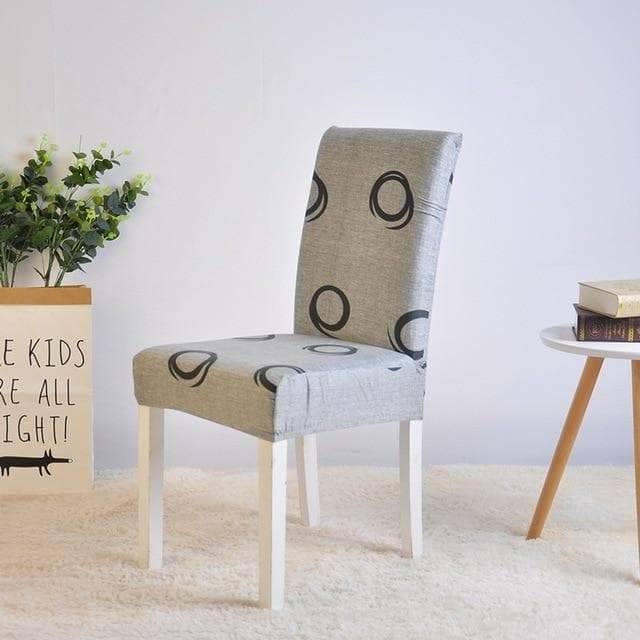 Coprisedia Grigio Con Motivi Circolari